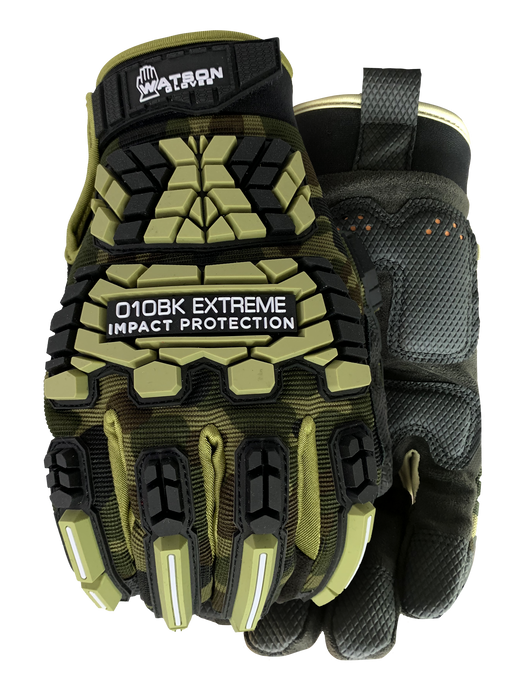WATSON GLOVES - EXTREME CAMO DURAFIBER ANTIVIBE PALM WASTENOT PERFORMANCE [M] - 010BK-M