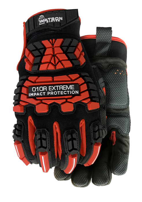 WATSON GLOVES - EXTREME RED DURAFIBER ANTIVIBE PALM WASTENOT PERFORMANCE [XXL] - 010R-XXL