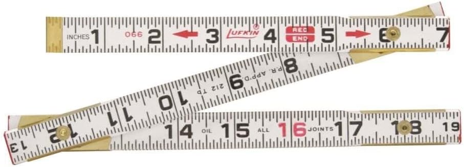 LUFKIN - FOLDING RULE, 6', WOOD, PAINT, SENSOR - 066SN