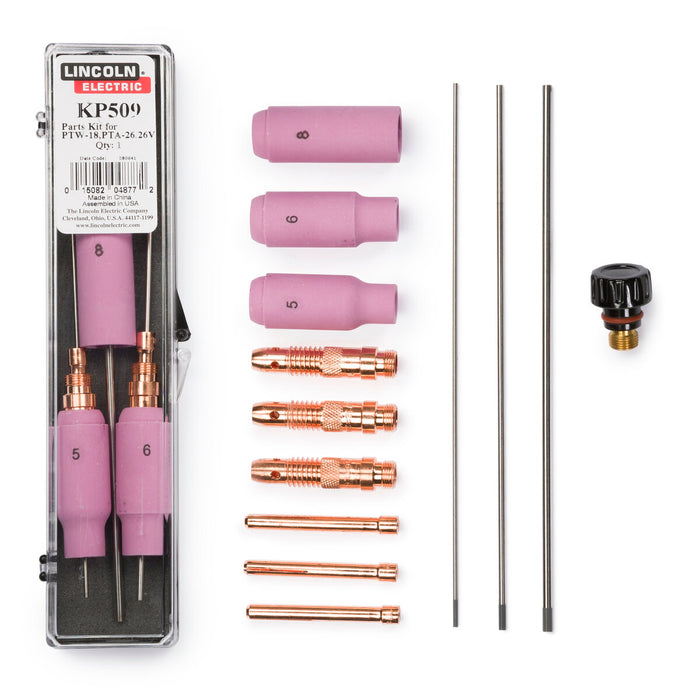 LINCOLN ELECTRIC - PARTS KIT FOR PTA-26 AND PTW-18 TIG TORCHES - KP509