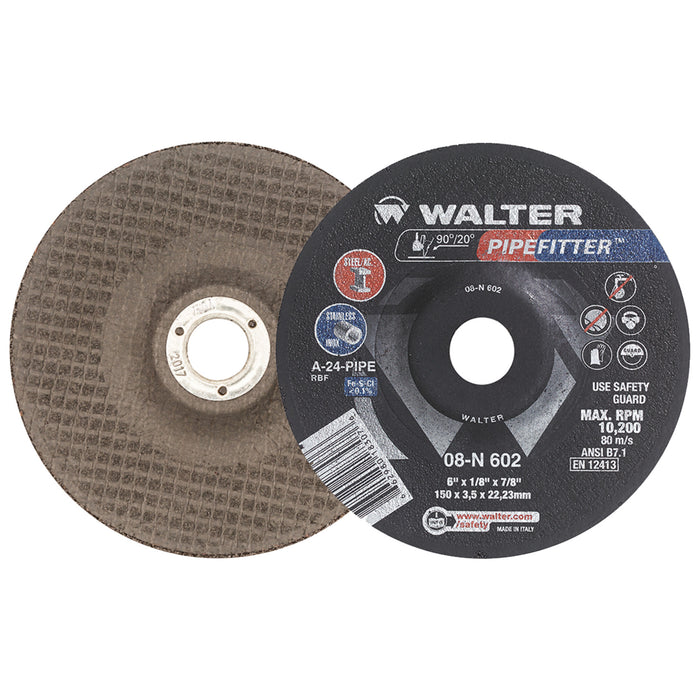 WALTER - 6X1/8 PIPEFITTER  WHEEL - 08N602
