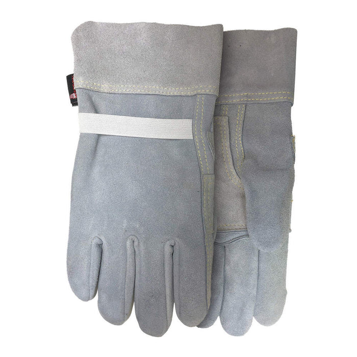 WATSON GLOVES - PEARL SPLIT COWHIDE PALM PATCH GUNN CUTT ELASTIC WRIST TIMBER [09] - 1022-09