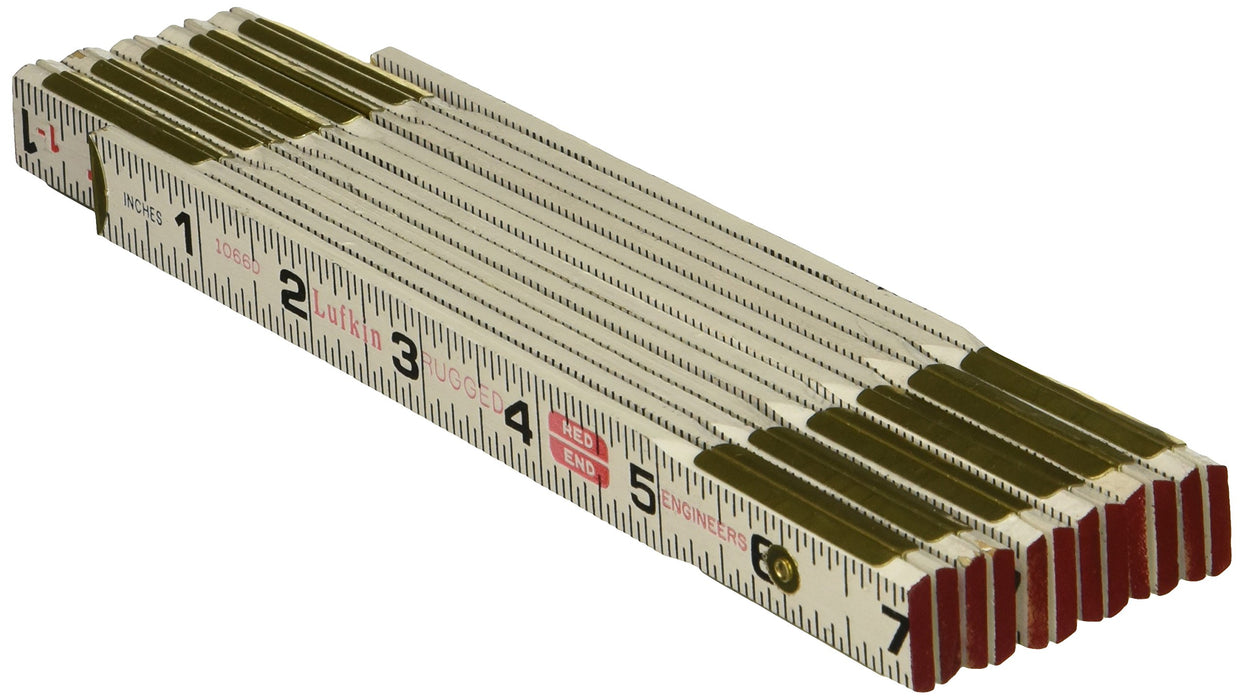 LUFKIN - FOLDING RULE, 6', WOOD, PAINT, ENGR, 3PK - 1066DLN