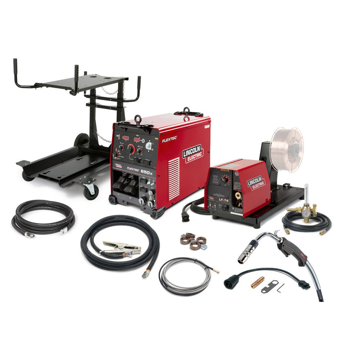 LINCOLN ELECTRIC - FLEXTEC® 650X MULTI-PROCESS WELDER W/ CROSSLINC™ / LF-74 READY-PAK® - K3512-1