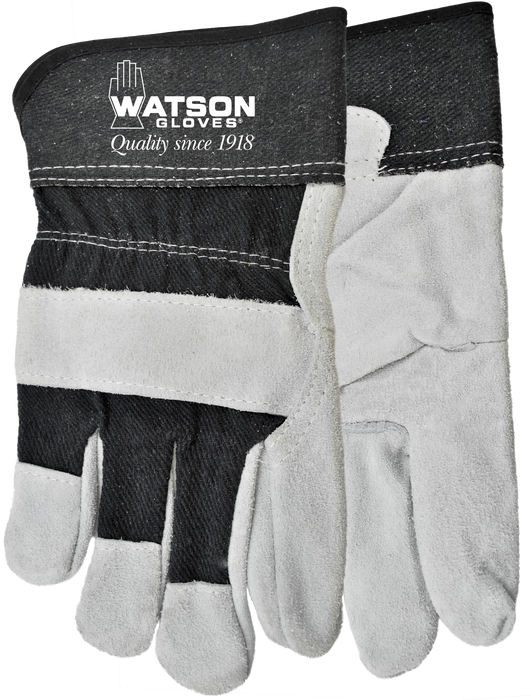 WATSON GLOVES - SUCH A DEAL SPLIT COW COTTON DRILL BACK SLIP ON CUFF COMBO [OS] - 1426