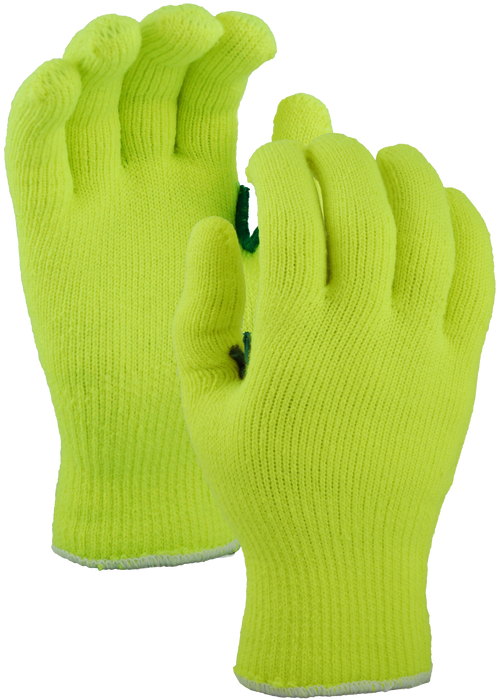 WATSON GLOVES - LUXURY LINER ACRYLIC KNIT THERMAL INTERIOR HI VIS YELLOW LINER [S] - 2051-S