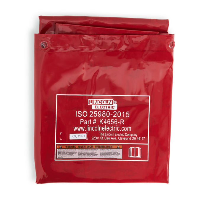 LINCOLN ELECTRIC - FLAME RETARDANT VINYL WELDING SCREEN/CURTAIN - 6 X 6 FT. - RED - K4656-R