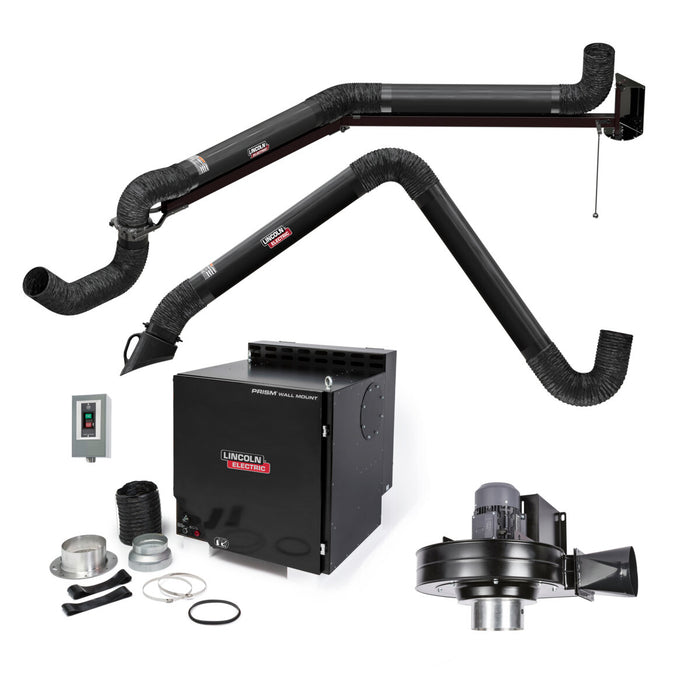 LINCOLN ELECTRIC - PRISM® WALL MOUNT MECHANIZED CLEANING ONE PAK®, SINGLE 13 FT. ARM, 14 FT. EXT, STARTER - K4468-10