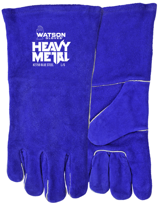 WATSON GLOVES - BLUE STEEL SPLIT COW COTTON FLEECE LINING WELDING [OS] - 2759