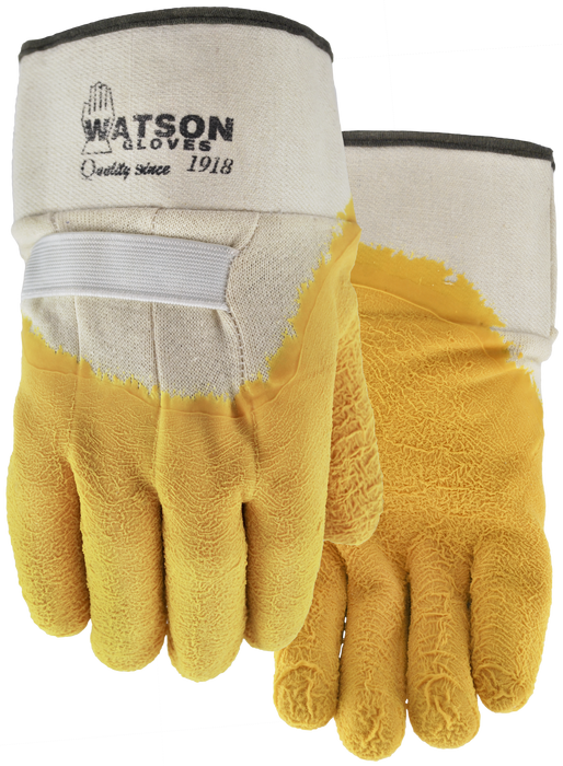 WATSON GLOVES - RUBBER FLEX CRINKLED RUBBER 3/4 DIPPED COATED [OS] - 3123