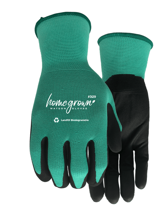 WATSON GLOVES - JADE RECLAIM NITRILE ZEROWASTE NYLON WOMENS GARDEN [M] - 329-M
