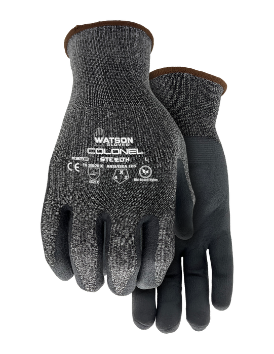 WATSON GLOVES - STEALTH COLONEL 15GG BIO BASED YARN NITRILE COATING [M] - 333-M