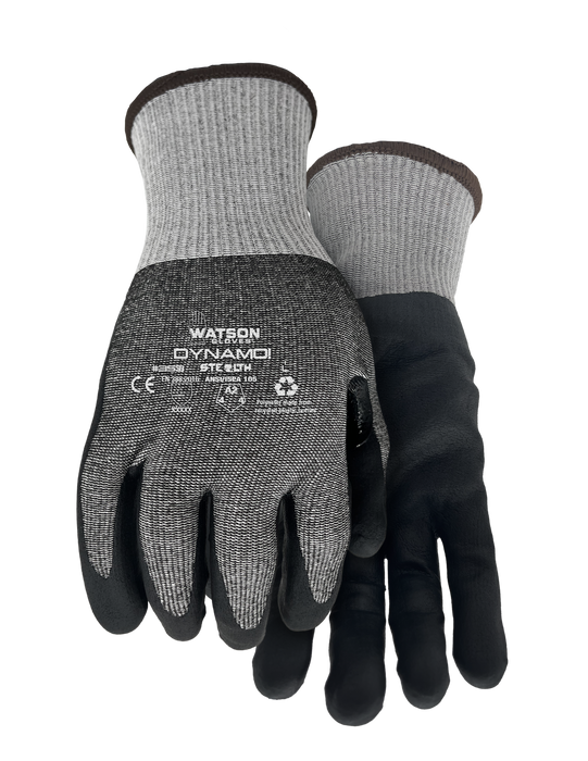 WATSON GLOVES - STEALTH DYNAMO A2 FOAM NITRILE HPPE SHELL COATED [XXL] - 353-XXL