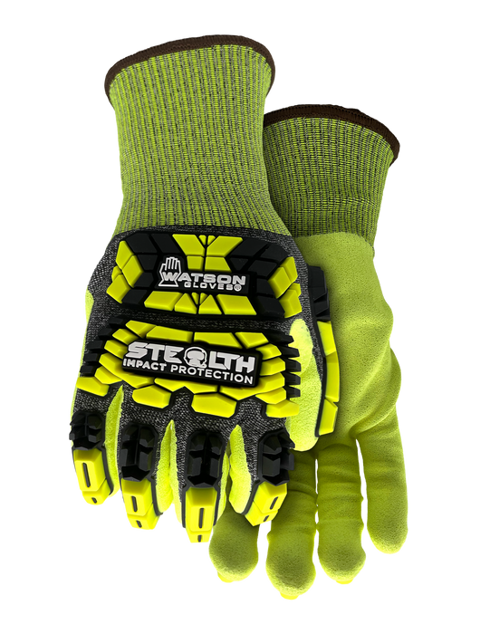 WATSON GLOVES - STEALTH DOG FIGHT A5 SANDY NITRILE HEAVY DUTY TPR IMPACT [M] - 357TPR-M