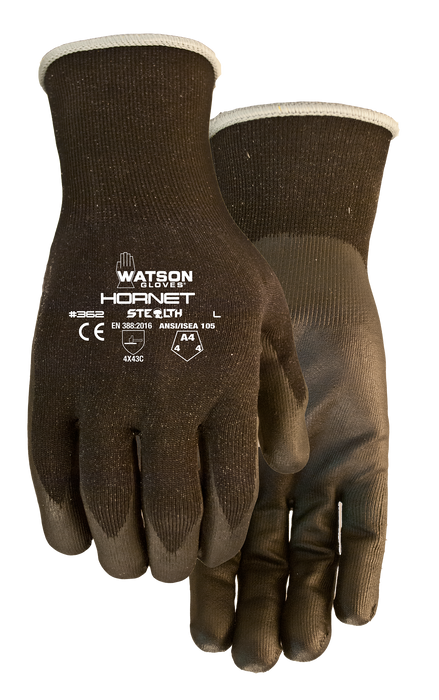 WATSON GLOVES - STEALTH HORNET A4 18GG FOAM NITRILE COATED [XL] - 362-X
