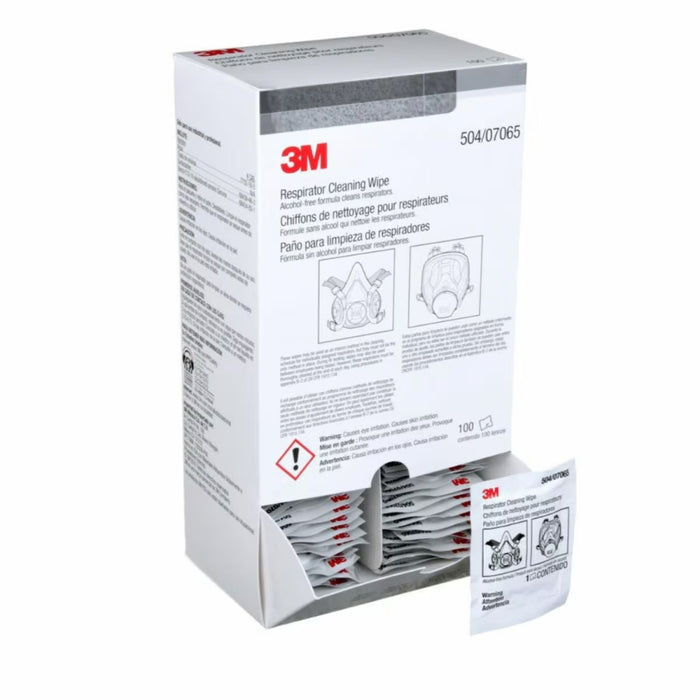 3M™ Respirator Cleaning Wipe, 504, Alcohol-Free (Pack of 100)