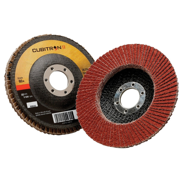 3M Cubitron™ II Flap Disc 967A - 5" x 7/8" - Type 29 - 40+ Grit - Ceramic