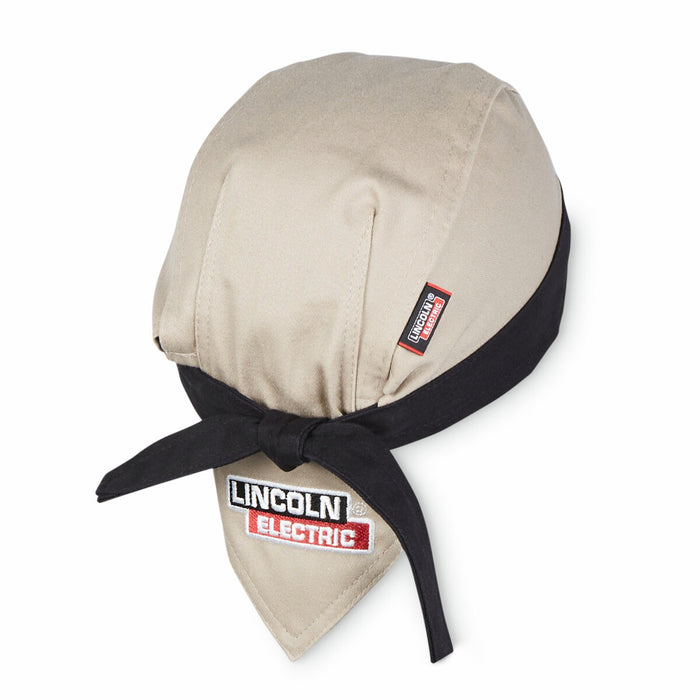 LINCOLN ELECTRIC - FR WELDING BANDANA  –  KHAKI W/ BLACK HEADBAND - K4824-ALL