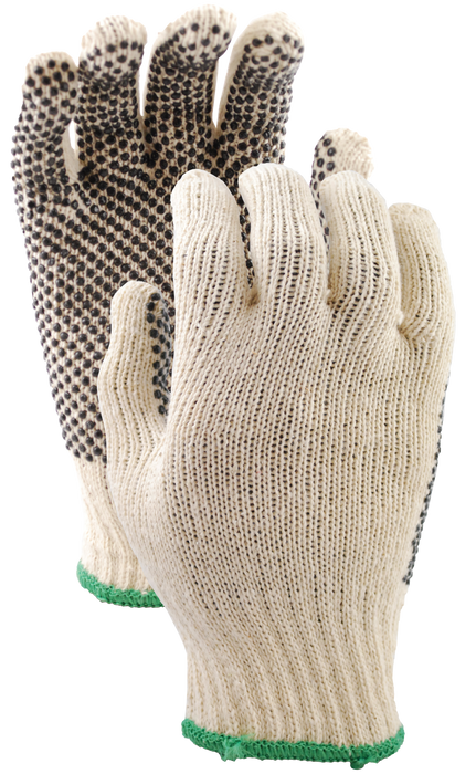 WATSON GLOVES - PVC STRING KNIT POLLY/COTTON PVC DOTTED PALM FABRIC [M] - 417-M