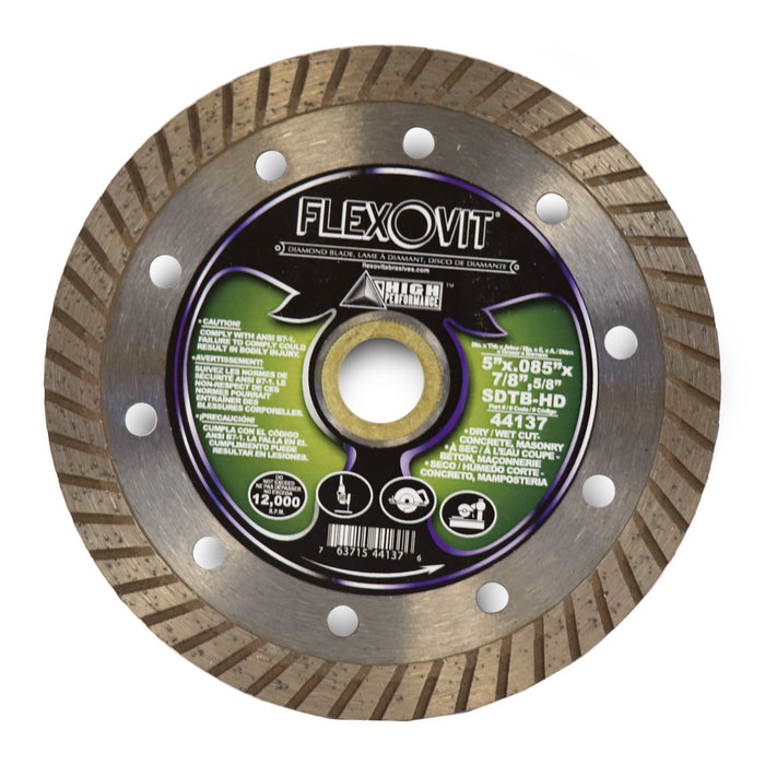 FLEXOVIT - 5"X.085"X7/8,5/8" SDTB-HD SMALL DIAMETER DIAMOND BLADE - 44137