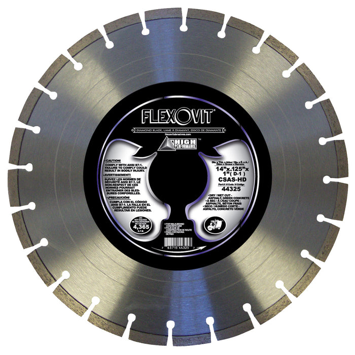 FLEXOVIT - 14"X.125"X1"(D-1) CSAS-HD CONCRETE SAW DIAMOND BLADE - 44325