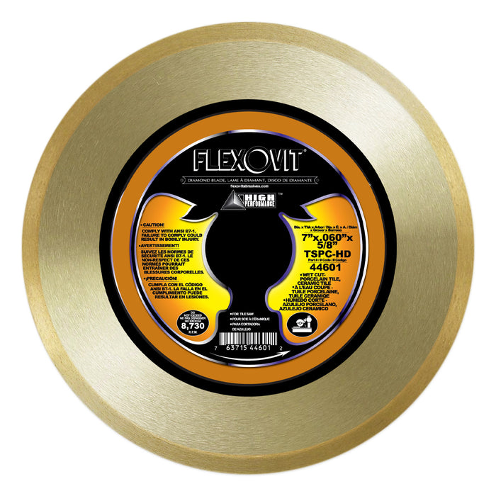 FLEXOVIT - 7"X.060"X5/8" TSPC-HD DIAMOND TILE BLADE - 44601