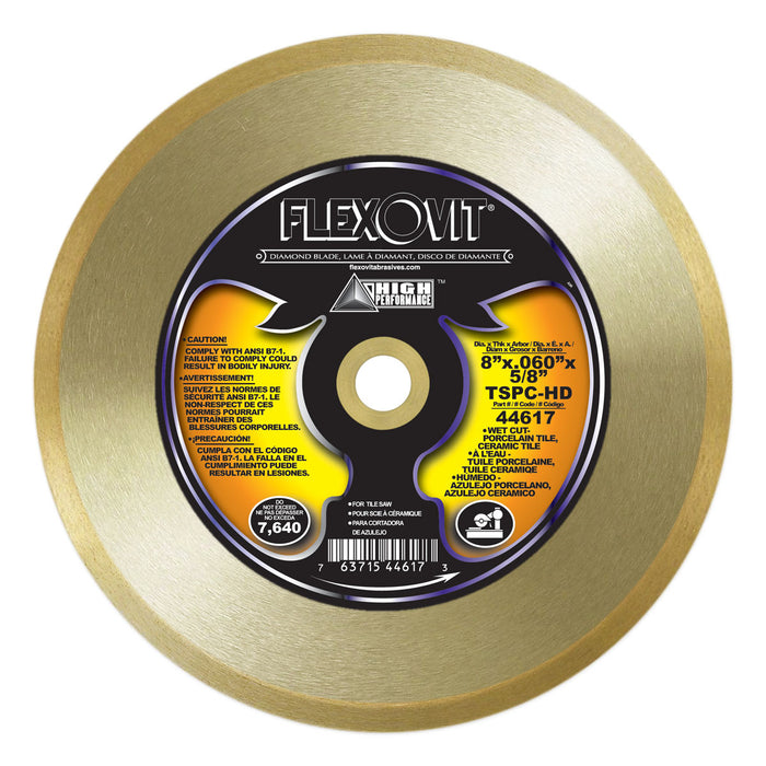 FLEXOVIT - 8"X.060"X5/8" TSPC-HD DIAMOND TILE BLADE - 44617