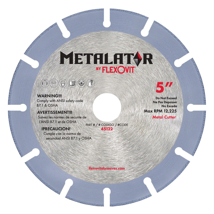 FLEXOVIT - METALATOR™ 5"X.050"X7/8" X0130P METAL CUTTING DIAMOND BLADE - 45122