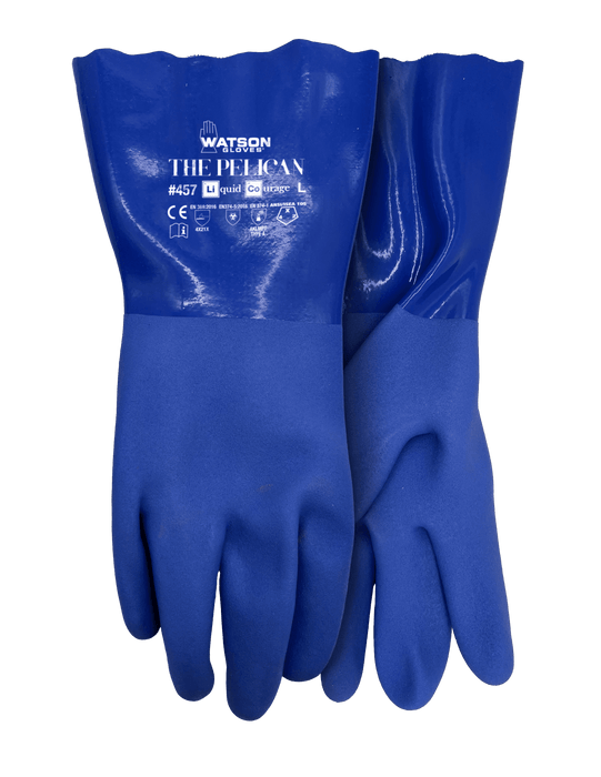 WATSON GLOVES - LIQUID COURAGE PELICAN PVC CHEMICAL GAUNTLET [XXL] - 457-XXL
