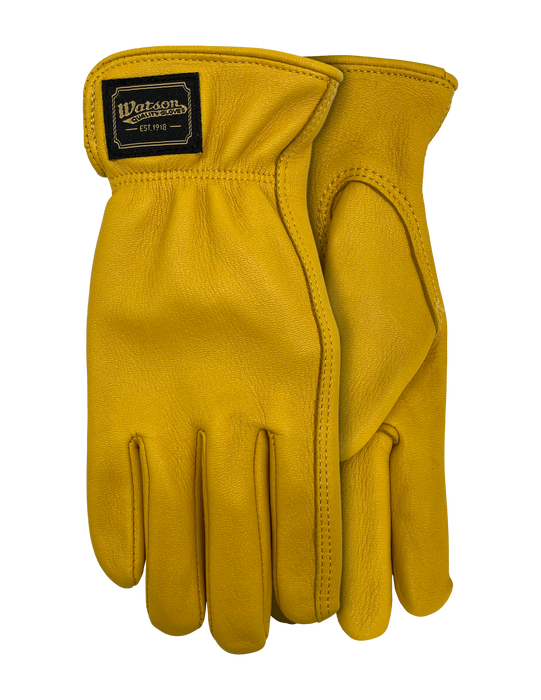 WATSON GLOVES - WILD DEERSKIN FULLGRAIN DEER WOMENS DRIVER [S] - 476-S