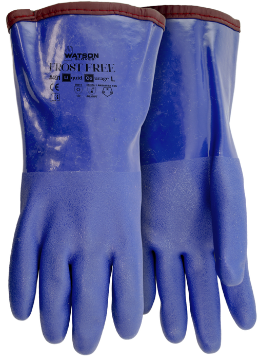 WATSON GLOVES - FROST FREE PVC HEAVY ACRYLIC FLEECE LINED COATED [M] - 491-M