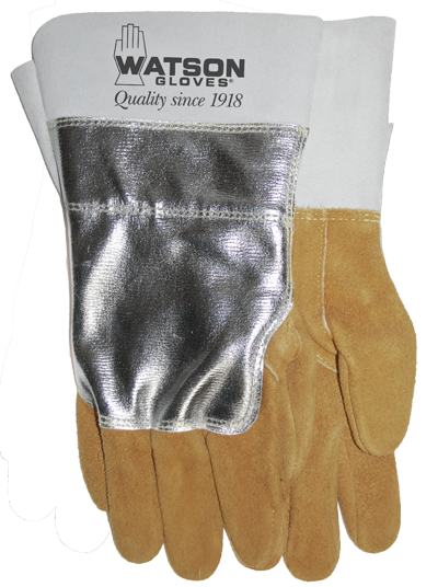 WATSON GLOVES - BUCKWELD SPLIT ELK CLUTE CUT ALUMINIZED BACK PATCH WELDING [12] - 525A-12