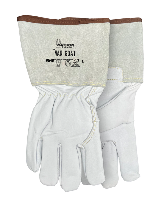 WATSON GLOVES - VAN GOAT A6 CUTSHIELD FULLGRAIN GOAT GAUNTLET [XL] - 549-X