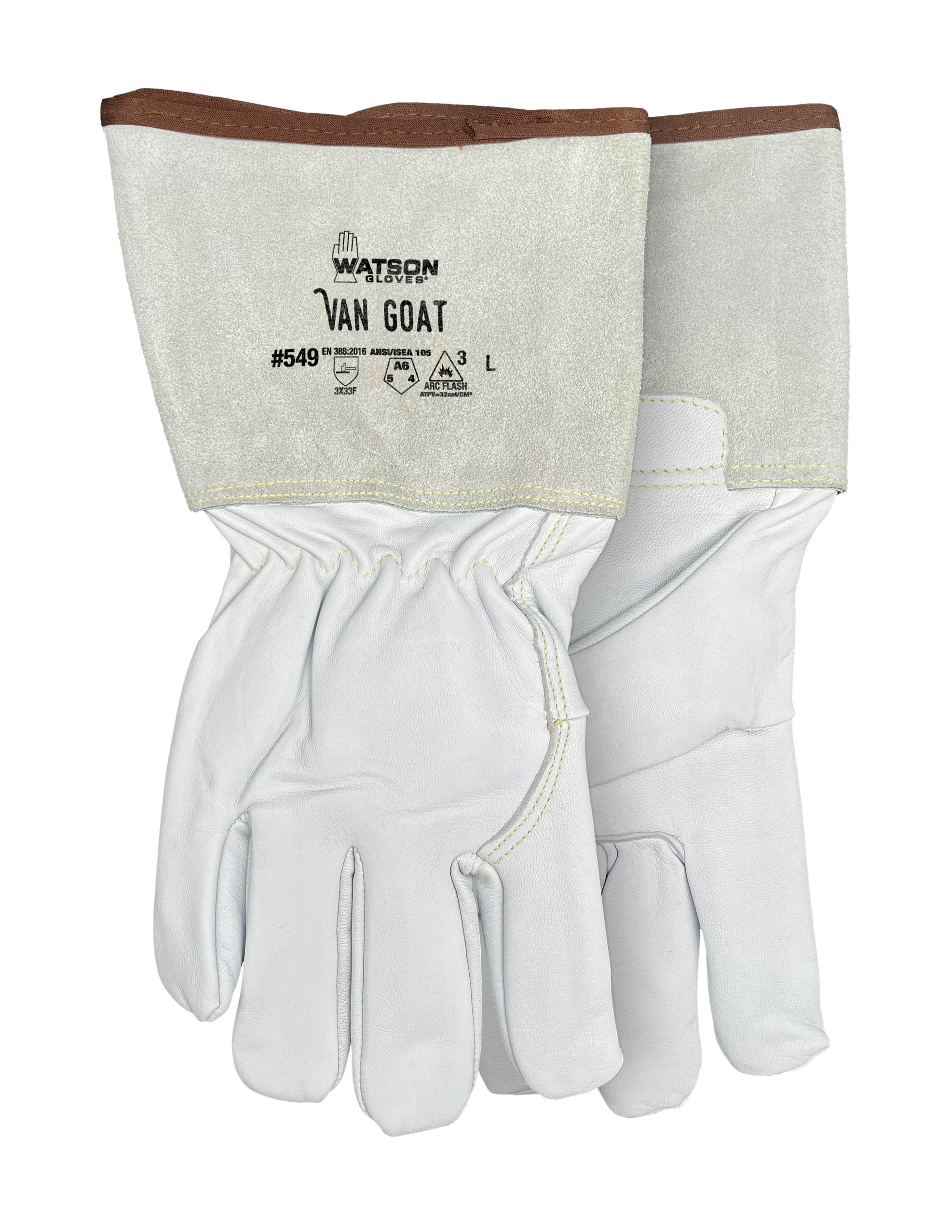 WATSON GLOVES - VAN GOAT A6 CUTSHIELD FULLGRAIN GOAT GAUNTLET [L] - 54 ...