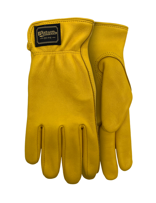 WATSON GLOVES - WOMENS RANGE RIDER FULL GRAIN DEER TAN DRIVER [S] - 576-S