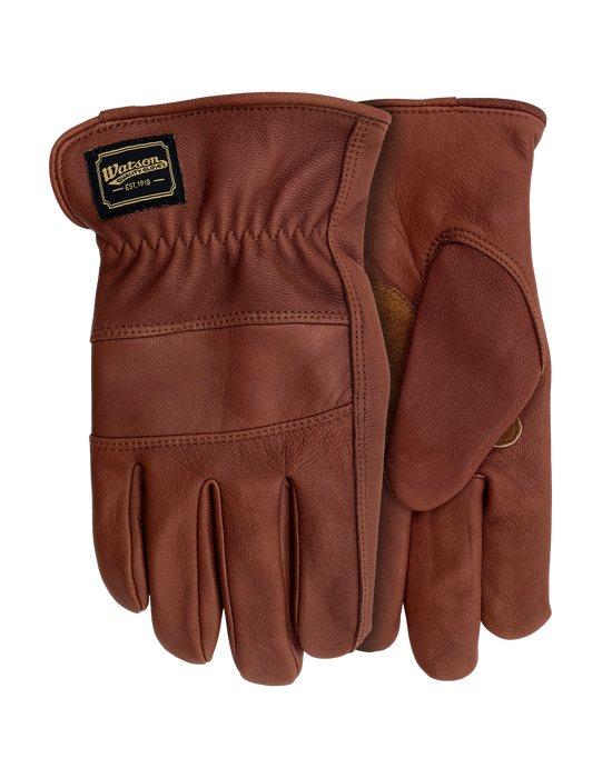 WATSON GLOVES - CRAZY HORSE GOATSKIN DRIVER WITH COWSPLIT PALM PATCH [XXL] - 607-XXL