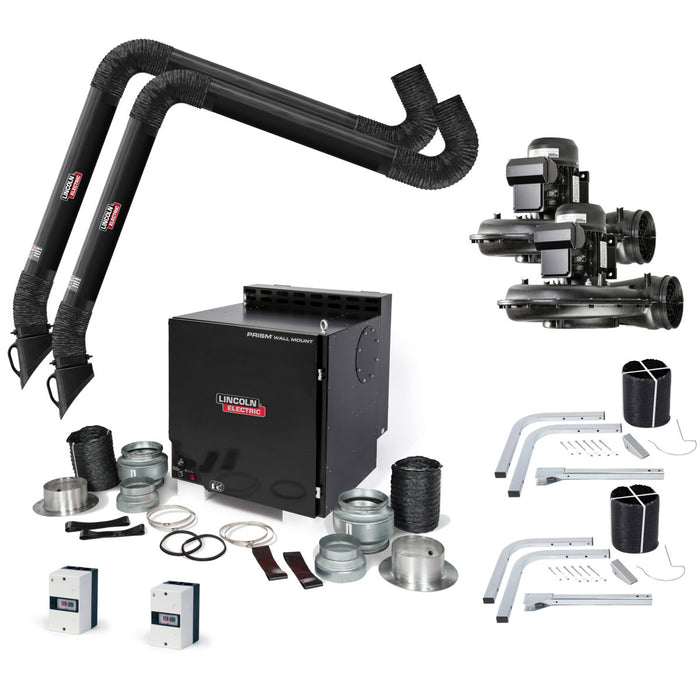 LINCOLN ELECTRIC - PRISM® WALL MOUNT MECHANIZED CLEANING ONE PAK®, DUAL 10 FT. ARM, STARTER - K4468-17