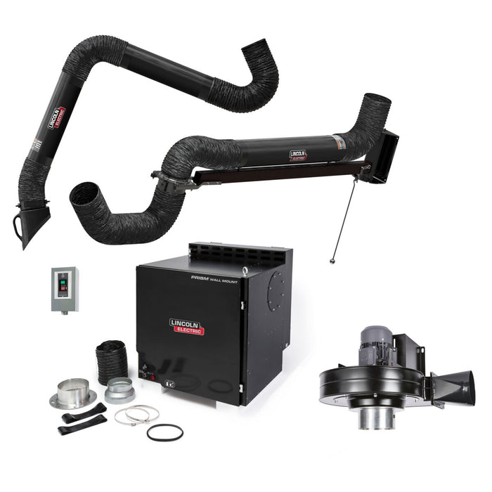 LINCOLN ELECTRIC - PRISM® WALL MOUNT MECHANIZED CLEANING ONE PAK®, SINGLE 10 FT. ARM, 7 FT. EXT, STARTER - K4468-2
