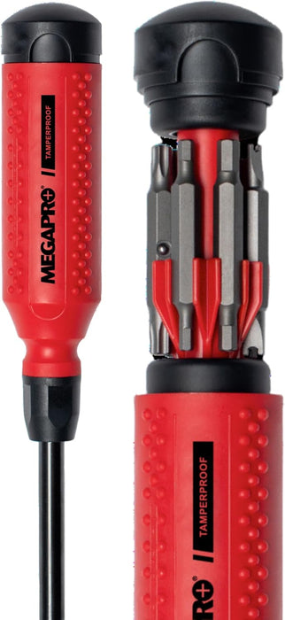 MEGAPRO - 15 IN 1 TAMPERPROOF DRIVER RED/BLACK - 151TP