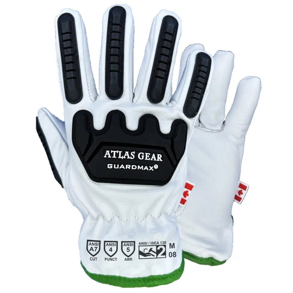 ATLAS WORKWEAR - GUARDMAX S801 LEATHER IMPACT GLOVES [SUMMER] [L] - S8 ...