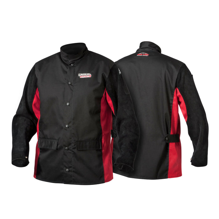 LINCOLN ELECTRIC - SHADOW SPLIT LEATHER SLEEVED WELDING JACKET [5XL] - K2986-5XL