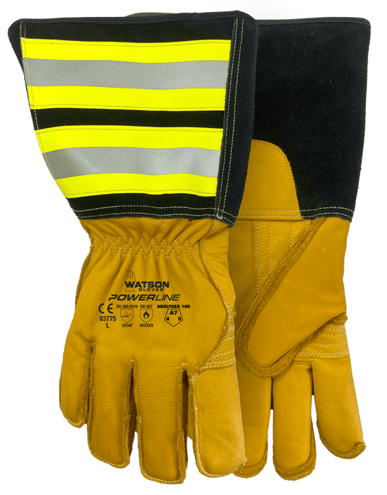 WATSON GLOVES - POWERLINE A7 FULL COW C100 LINED 6 INCH GAUNTLET UTILITY [XL] - 93775-X