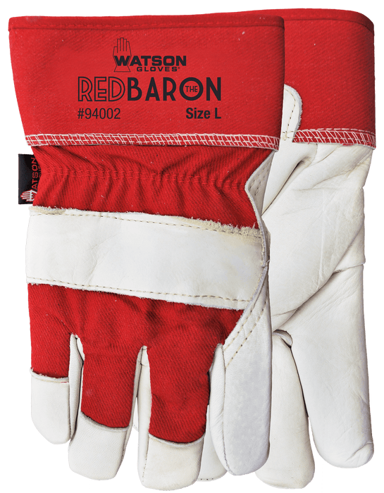 WATSON GLOVES - RED BARON FULLGRAIN COW SHERPA LINED COMBO [L] - 94002-L