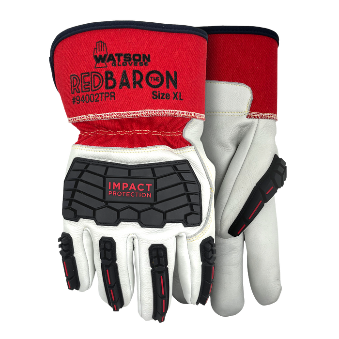 WATSON GLOVES - RED BARON FULLGRAIN COW SHERPA LINED COMBO TPR [M] - 94002TPR-M