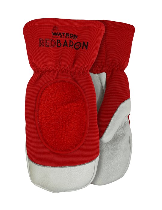 WATSON GLOVES - RED BARON FULLGRAIN COW SHERPA LINED MITT COMBO [L] - 94005-L