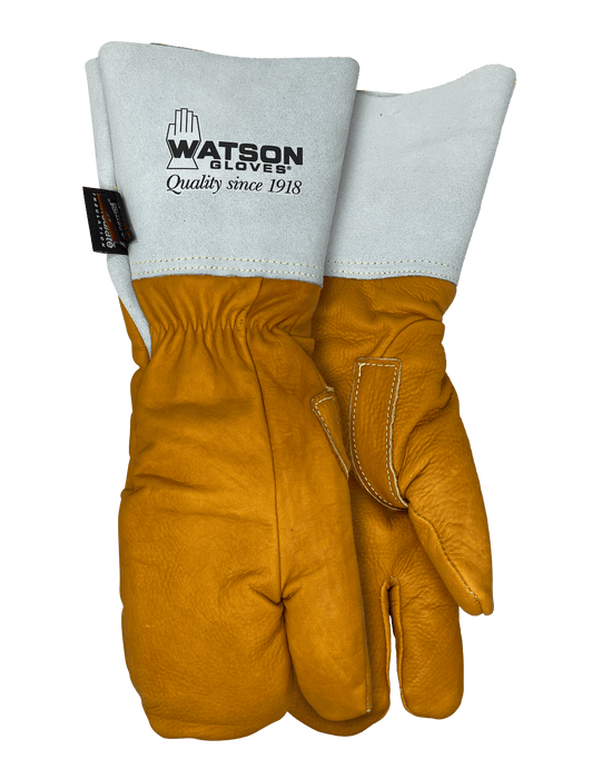WATSON GLOVES - ICE STORM FULL COW 1 FINGER GAUNTLET CUFF C200 LINED UTILITY [L] - 94071FGCR-L