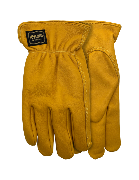 WATSON GLOVES - WILD DEERSKIN FULLGRAIN DEER TR2 FLEECE LINED DRIVER [S] - 9477-S