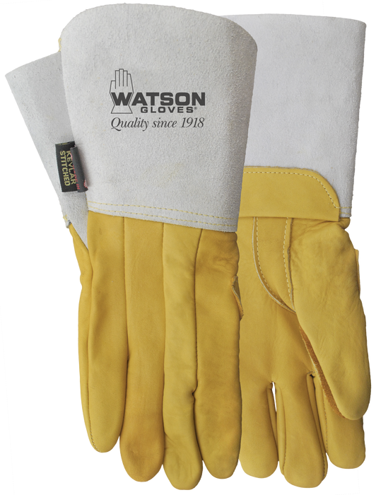 WATSON GLOVES - PISTOL WHIP FULL COW CLUTE CUT FLEECE LINED UTILITY [10] - 9635-10