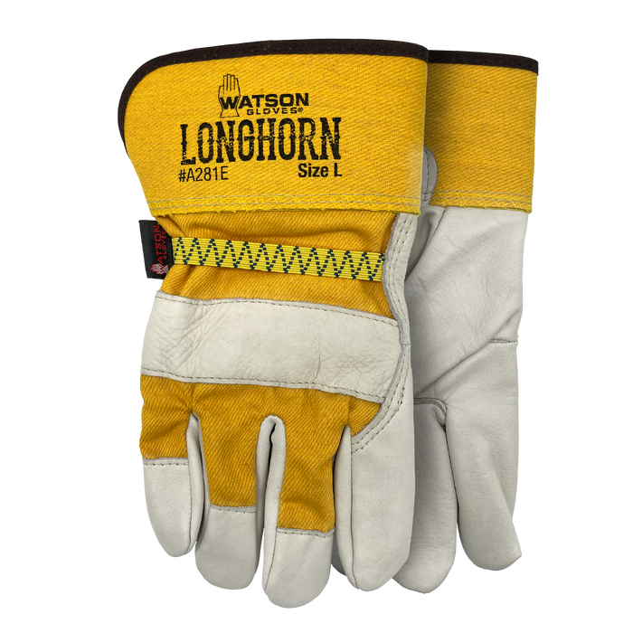 WATSON GLOVES - LONGHORN ECONOMY FULL COW COMBO [M] - A281E-M