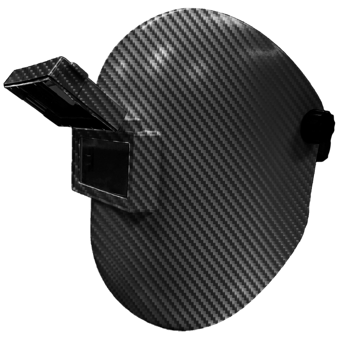 TECHNIWELD USA - ARMOUR GUARD PIPELINER SUGAR SCOOP WELDING HELMET W/ FLIP FRONT - CARBON FIBER - AGSUGARSCOOPFFCF